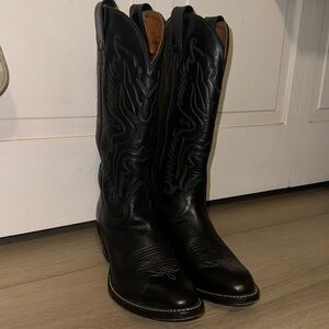Alberta Boot Company Black Cowboy Boots